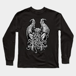 Colourless Cthulhu on Black Long Sleeve T-Shirt